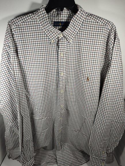 Ralph Lauren Oxford Shirt Men's Size 3LT Checkered Classics Big and Tall New